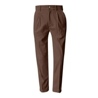 Modne muške hlače od baršunastih hlača hlače za poslovno odijelo Ležerne golf hlače u smeđoj boji