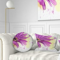 Dizajnerska umjetnost lijepi ljubičasti cvijet akvarela-Cvjetni jastuk-12.20