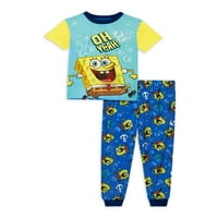 SpongeBob dječački pidžama Set kratkih rukava, veličine 4-12