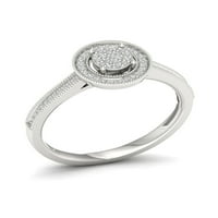 1 5CT TDW Diamond S sterling srebrni prsten