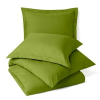 Hearth & Harbor 3-komad Calla Green Duvet Cover Set, kraljica