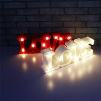 LED neonski natpis u obliku ljubavnog pisma, lampa za modeliranje, Ukrasno noćno svjetlo, Stolna svjetiljka za kućnu zabavu u dnevnoj