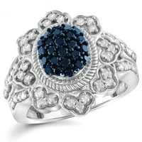 Jewelersclub Sterling Silver Blue & White Carat Diamond Ring za žene