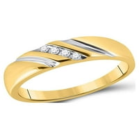Zlatna zvijezda od žutog zlata od 10 karata, njegov i njezin okrugli dijamantni grozd koji odgovara svadbenom setu