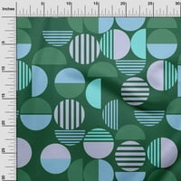 Jednobojna pamučna Poplin Keper tkanina U tamnozelenoj boji s geometrijskim uzorcima za šivanje, otisci na tkanini širine dvorišta