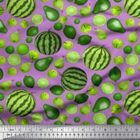 Pamučna Poplin tkanina U obliku kruške, limuna i lubenice širokog dvorišta