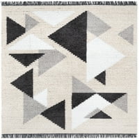 Dobro tkana majanska Etenija s modernim geometrijskim uzorkom sive boje 7'10 9'10 prostirka s teksturiranom hrpom