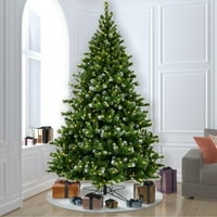 Umjetno božićno drvce od 5,5 ' 45, Topla bijela LED svjetla s tvrdim premazom
