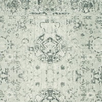 Tradicionalni ukrasni tepih s preciznim tiskom, 2 95 inča, siva