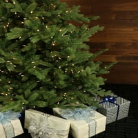 Farma Fraser Hill 12 stopa umjetno božićno drvce od bora od lisičjeg repa s prozirnim LED svjetlom