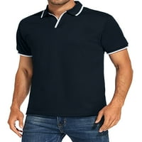 Muške majice s polo majicom s reverom s preklopnim ovratnikom casual pulover bluza za golf klasičnog kroja svijetlosiva 3 inča