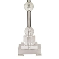 Stolna svjetiljka u srebrnoj boji od 30 s kremastim metalnim sjenilom