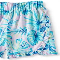 Wonder Nation Fashion Ruffle rum Top i kratki, dvodijelni set odjeće