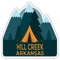 Hill Creek Arkansas suvenir vinilna naljepnica naljepnica za kampiranje dizajn šatora