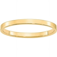 Primarno zlato, karatno žuto zlato, lagani ravni prsten, Veličina 4