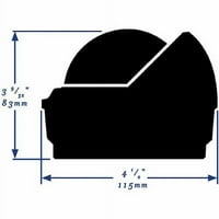 Kompasi u donjem dijelu, za površinsko montiranje, brojčanik od 3 inča, crni