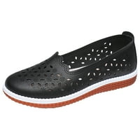 O. A. / ženske cipele na klin i ljetne ženske Ležerne ravne i mekane natikače šuplje poslovne casual ženske cipele crne cipele 7