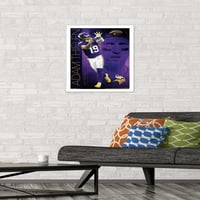 Minnesota Vikings - plakat Adam Thielen Wall, 14.725 22.375