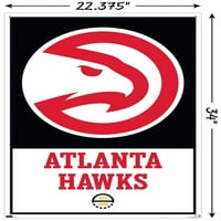 Atlanta Hoakes - plakat s logotipom na zidu s gumbima, 22.375 34