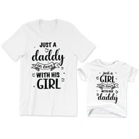 Samo Tata zaljubljen u svoju djevojčicu, muška majica koja odgovara samo djevojčici koja je zaljubljena u svog tatu, dječja majica