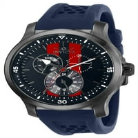 Muški sat za reli s plavim i crvenim satom od kvarcnog kronografa