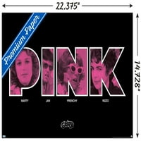 Uljno ružičasti plakat na zidu, 14.725 22.375