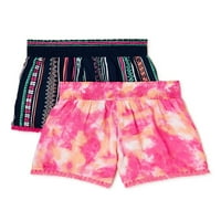 Wonder Nation Shorty Mid Rise opušteni fit Short Count Pack